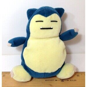 Vintage 1998 Pokemon Plush Snorlax #143 Hasbro Nintendo 6 inch